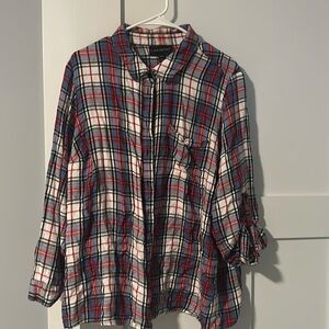 Lane Bryant 22/24 soft flannel red, blue, black